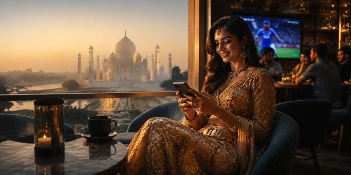 Taj Mahal illuminated at night, symbolizing trust and tradition in India