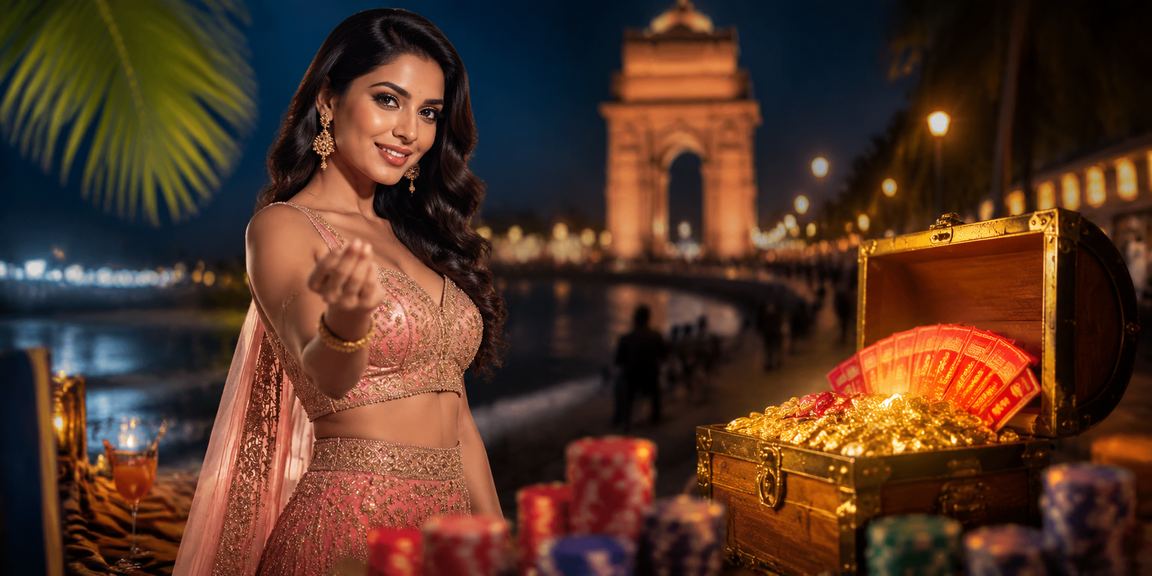 Delhi India Gate with red envelope representing festive bonuses